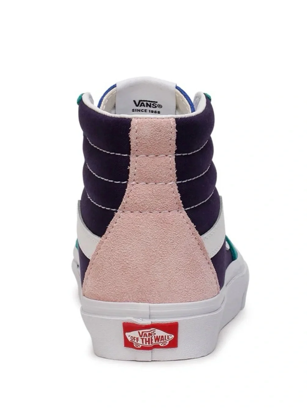 Vans Sk8-Hi Colorblock High Top Sneakers - Blue & Green - Picture 5 of 6